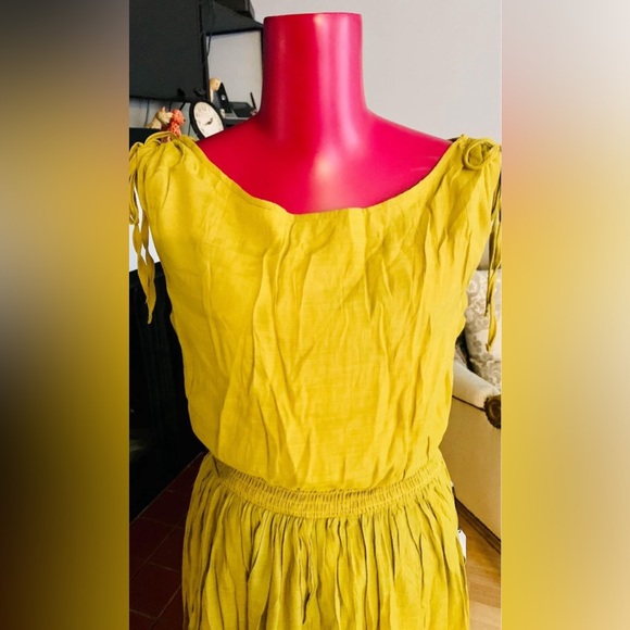 Gia Joyfolie Dress in Chartreuse Mustard - Picture 4 of 8